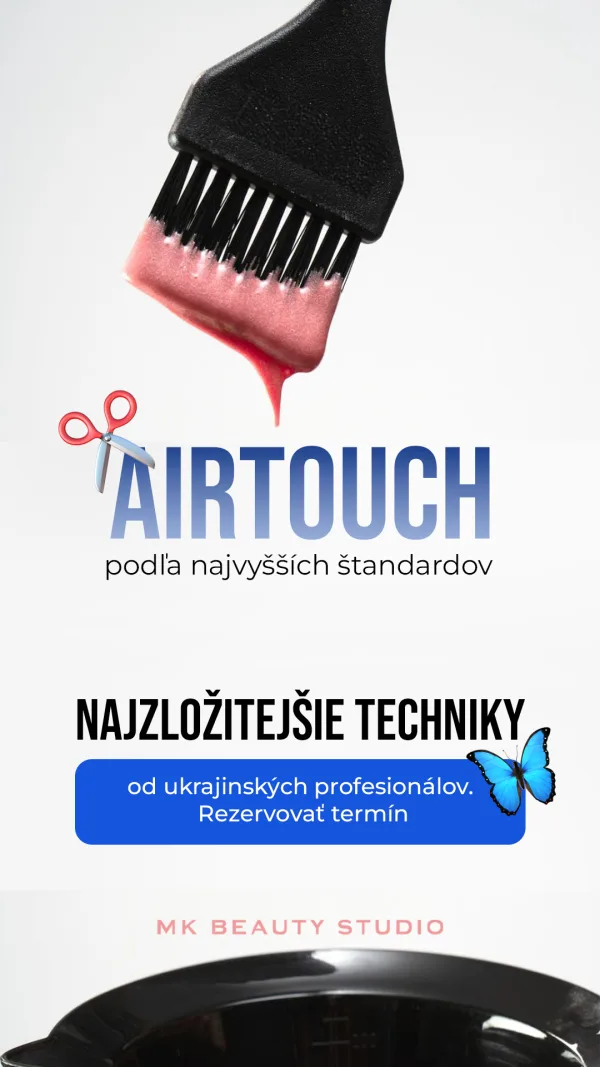 Реклама для бизнеса - пример креатива парикмахерской, окрашивание airtouch
