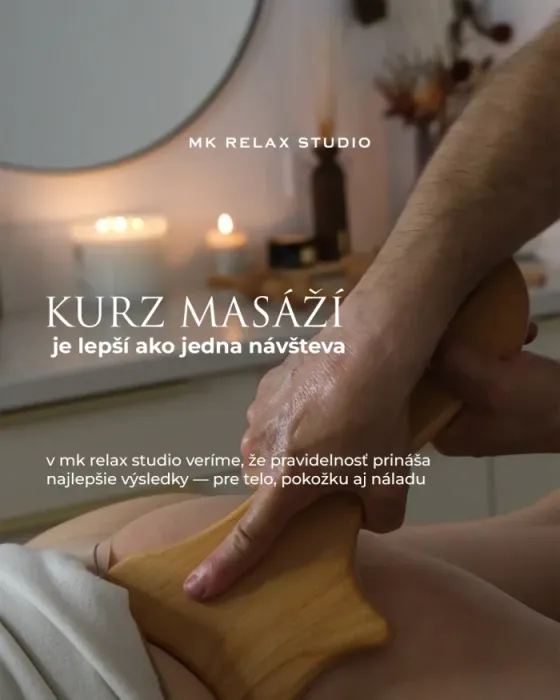 Контент для соцсетей - пример поста студии массажа о курсе массажа