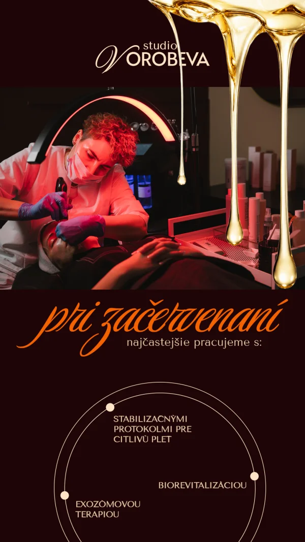 Контент для соцсетей - пример сторис о процедурах при покраснении кожи